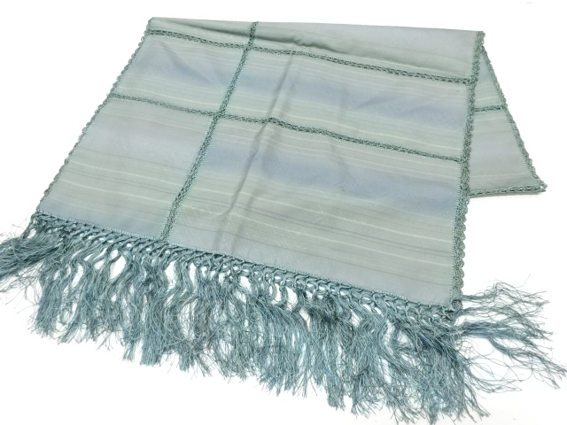 レース　横段模様織り出し　ショール